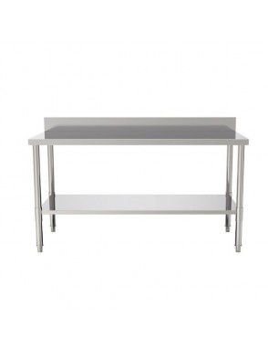 60" Stainless Steel Galvanized Work Table (with Back Board)