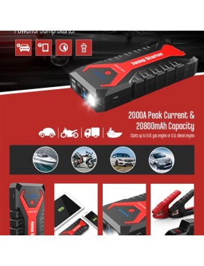 DBPOWER 2000A 20800mAh Portable Car Jump Starter (up to 8.0L Gas/6.5L Diesel Engines) Auto Battery Booster Pack  (The product has a risk of infringement on the Amazon platform)
