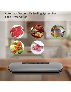 Zokop V69 Portable Food Vacuum Sealer Machine for Food Saver Storage with Magnets and 10 Bags Silver Gray