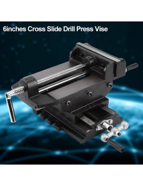 6inches Cross Slide Drill Press Vise Metal Milling Vice Holder Clamping Bench Mount