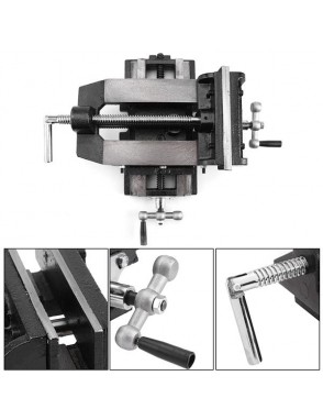6inches Cross Slide Drill Press Vise Metal Milling Vice Holder Clamping Bench Mount