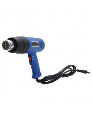 1500W 110V Dual-Temperature Heat Gun with 4pcs Stainless Steel Concentrator Tips Blue