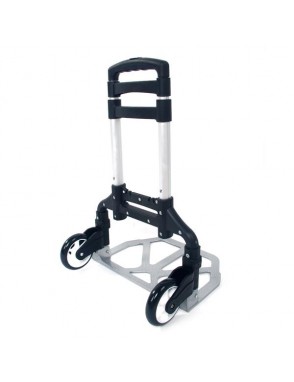 Portable Folding Collapsible Aluminum Cart Dolly Push Truck Trolley Black