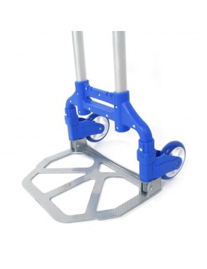 Portable Folding Collapsible Aluminum Cart Dolly Push Truck Trolley Blue